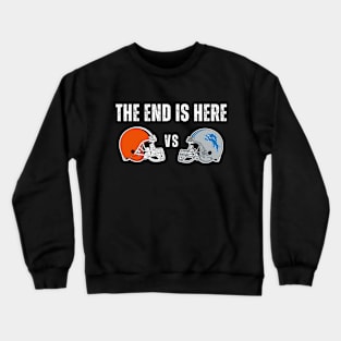 Browns versus Lions NFL Football Fans Funny Crewneck Sweatshirt